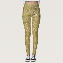 Leggings Leyendas con motivos geométricos metálicos Gold Fa
