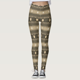 Leggings Leyendas con motivos marrones dorados