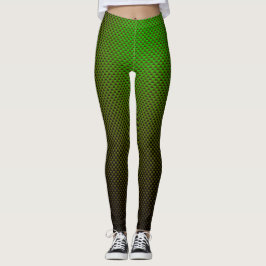 Leggings Leyendas con patrón de fibra de carbono negro verd