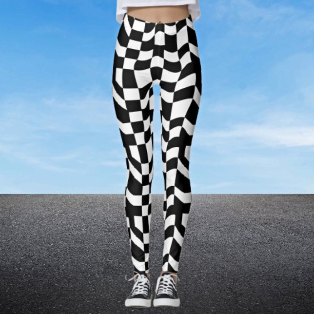 Leggings Leyendas con patrones de comprobador abstracto - A (Subido por el creador)