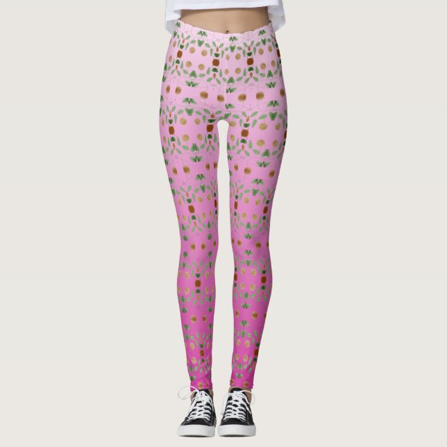 Leggings Leyendas con patrones rosados (Anverso)