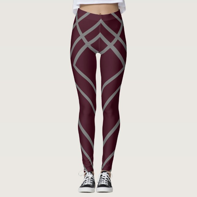 Leggings Leyendas con vino y rayas grises (Anverso)