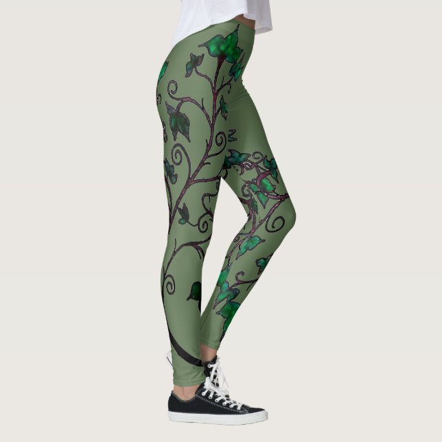 Leggings Leyendas Cosplay de Ivy Elven dibujadas a mano (Derecha)