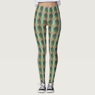 Leggings Leyendas Cosplay Escala Dragón Verde Irlandés