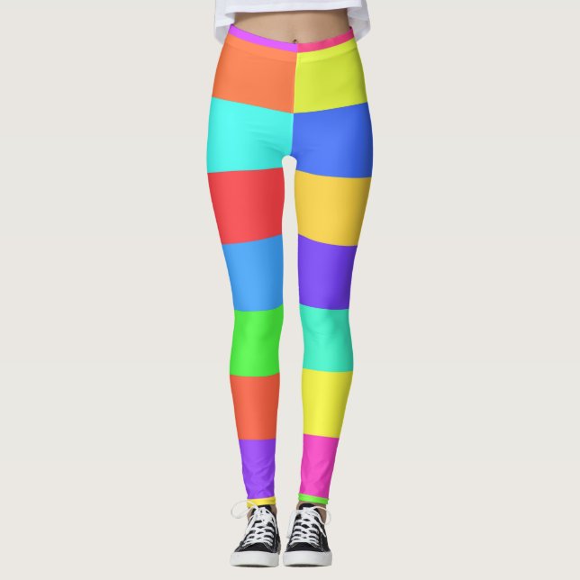 Leggings Leyendas cuadradas de color (Anverso)