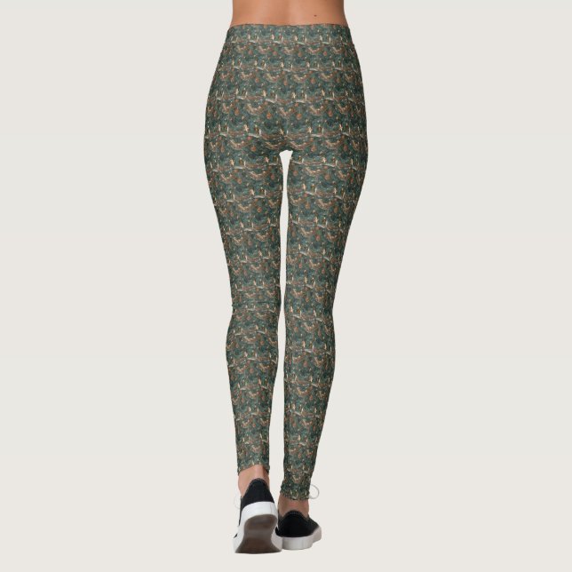 Leggings Leyendas de adornos de árbol de Navidad (Reverso)