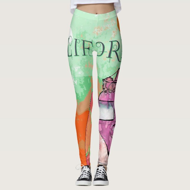Leggings Leyendas de afiches de viajes de California (Anverso)
