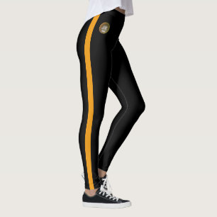 Leggings Leyendas de ambos lados a rayas naranja JK 2024