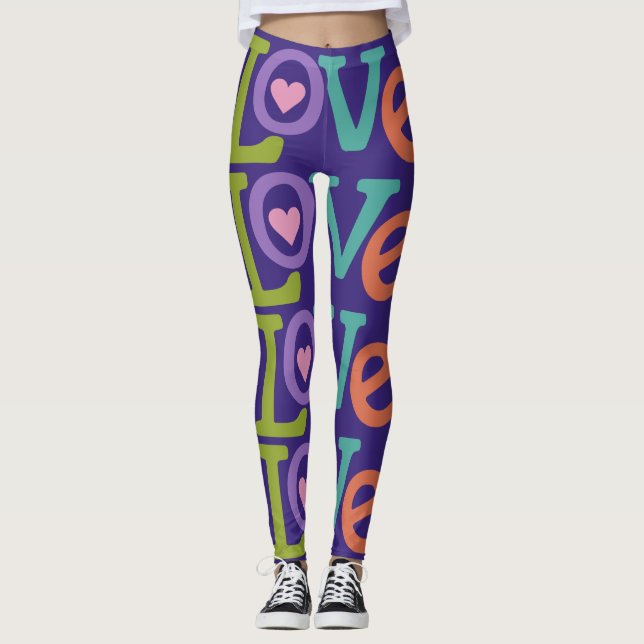 Leggings Leyendas de amor coloridas (Anverso)