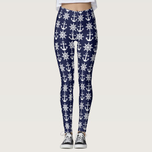 Leggings Leyendas de ancla náutica azul