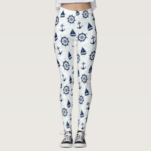 Leggings Leyendas de ancla náutica azul