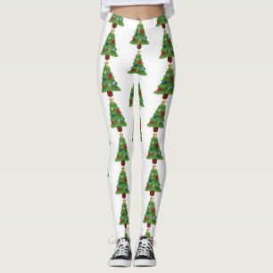 Leggings Leyendas de árboles de navidad de emoji