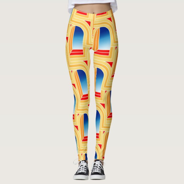 Leggings Leyendas de arco retro - Ventana de Casablanca (Anverso)