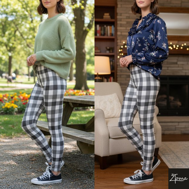 Leggings Leyendas de armonía blanca y negra (Subido por el creador)