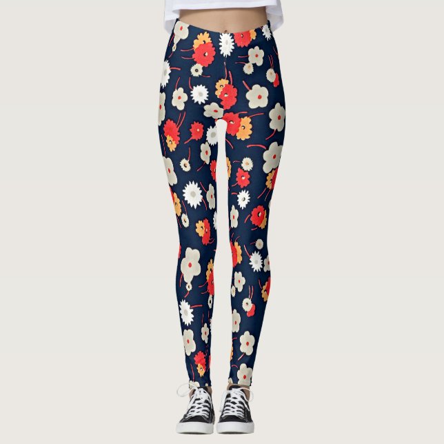 Leggings Leyendas de armonía floral por Charles Goy (Anverso)