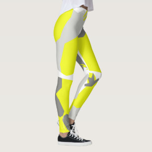 Leggings Leyendas de arte abstractas de color gris pastel