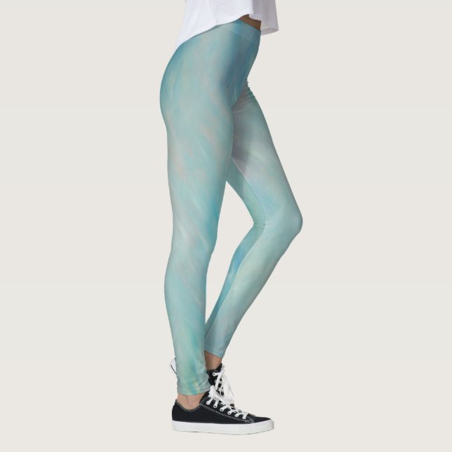 Leggings Leyendas de arte abstractas de la niebla azul (Derecha)