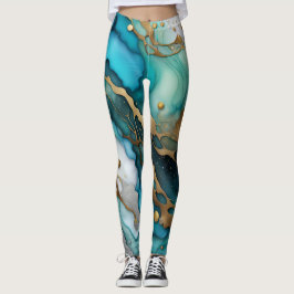 Leggings Leyendas de arte abstractas - Impresión de mármol 