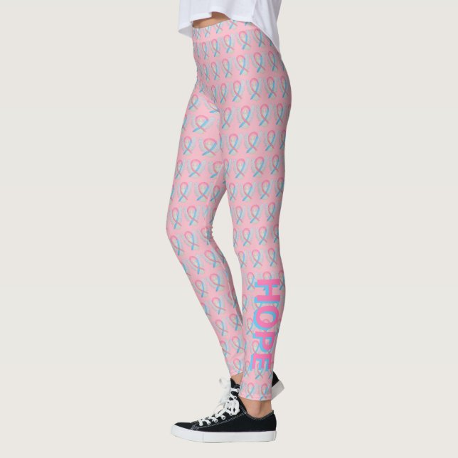 Leggings Leyendas de arte ángel de la cinta rosa y azul de  (Izquierda)