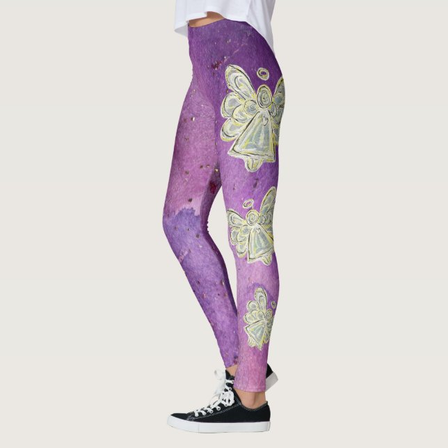 Leggings Leyendas de arte Ángel de la Luz Blanca (Izquierda)