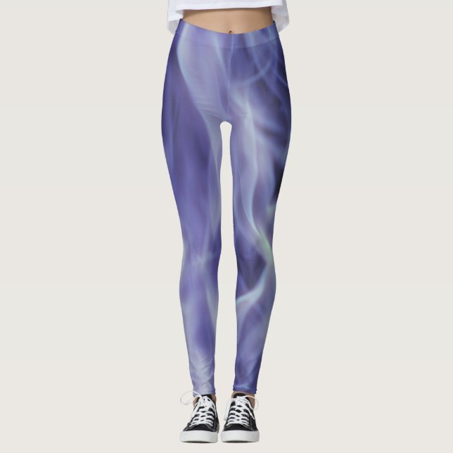 Leggings Leyendas de arte azul negro ahumado (Anverso)
