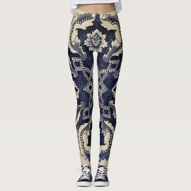 Leggings Leyendas de Arte Corporal Indigo Tattoo Faux (Anverso)