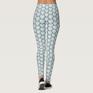 Leggings Leyendas de arte de acuarela de corazón de diamant