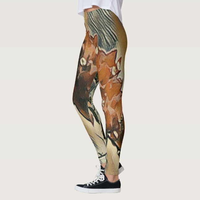 Leggings Leyendas de arte de árbol Rosa (Izquierda)