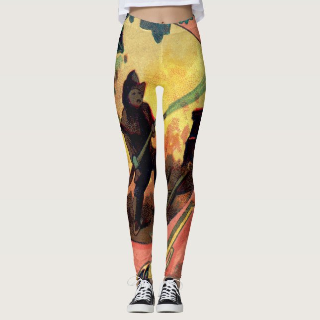 Leggings Leyendas de arte de bomberos de la época de 1880 (Anverso)