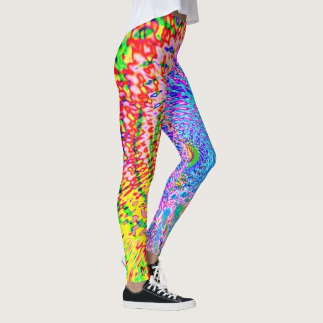 Leggings Leyendas de arte fractal multicolor (Derecha)