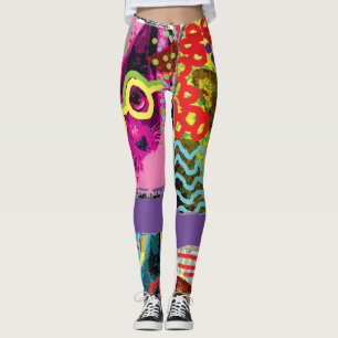 Leggings Leyendas de arte pop de gato loco