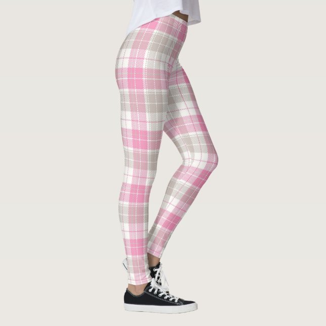Leggings Leyendas de arte retro rosa y gris (Derecha)