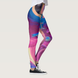 Leggings Leyendas de arte rosa funky