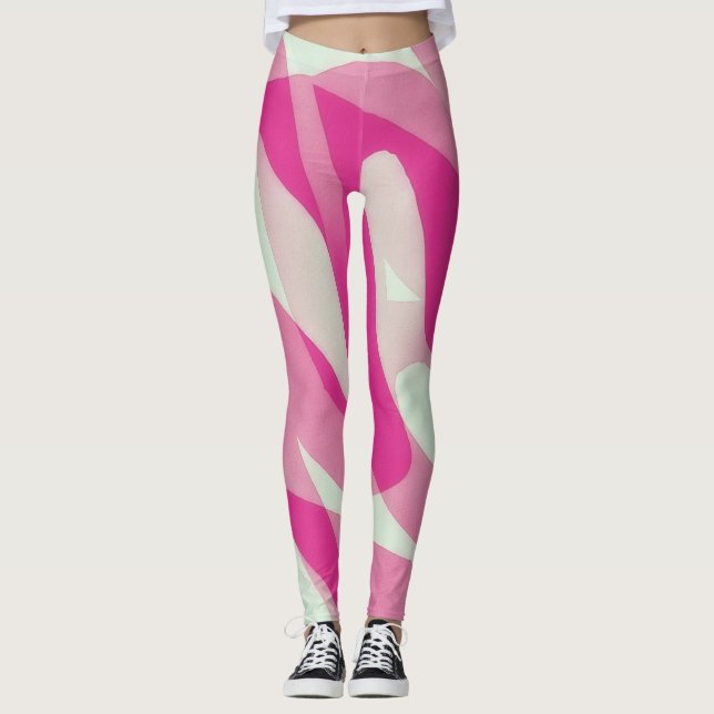 Leggings Leyendas de arte rosa y pastoral (Anverso)