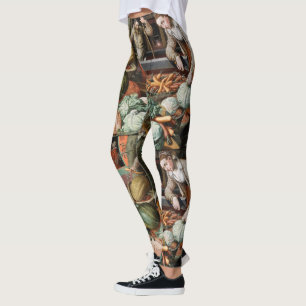 Leggings Leyendas de arte vintage "Market Scene"