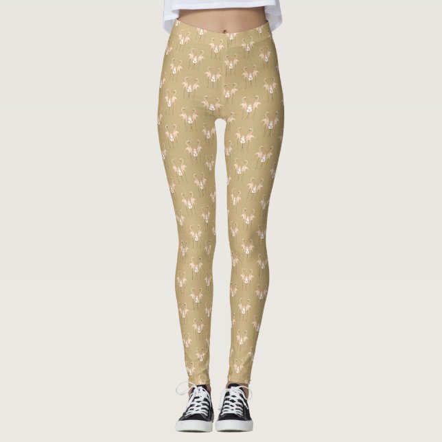 Leggings Leyendas de baldosas del Boda Flamingo (Anverso)