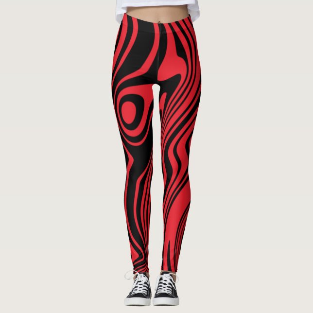 Leggings Leyendas de banda roja negra - Elegir color (Anverso)