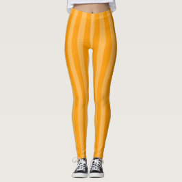 Leggings Leyendas de banda vertical Naranja brillante
