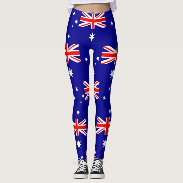 Leggings Leyendas de bandera australiana patrióticas (Anverso)