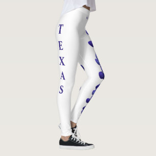 Leggings Leyendas de bonnet azul de flores de Texas