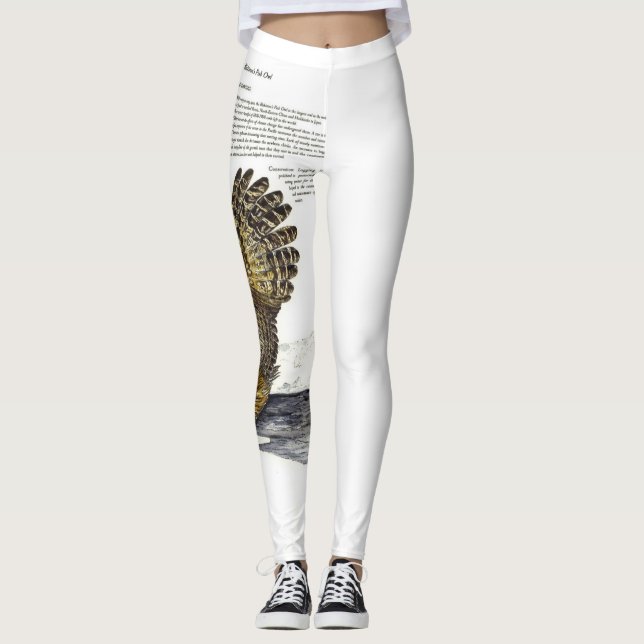 Leggings Leyendas de búho en peligro de extinción de impres (Anverso)
