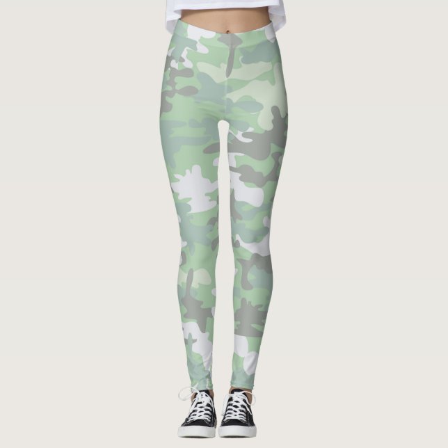 Leggings Leyendas de camo verde de la menta (Anverso)