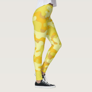 Leggings Leyendas de camuflaje amarillo personalizado