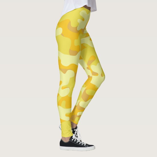 Leggings Leyendas de camuflaje amarillo personalizado (Derecha)