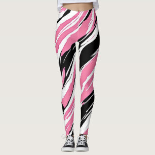 Leggings Leyendas de camuflaje de tigre rosa y blanco
