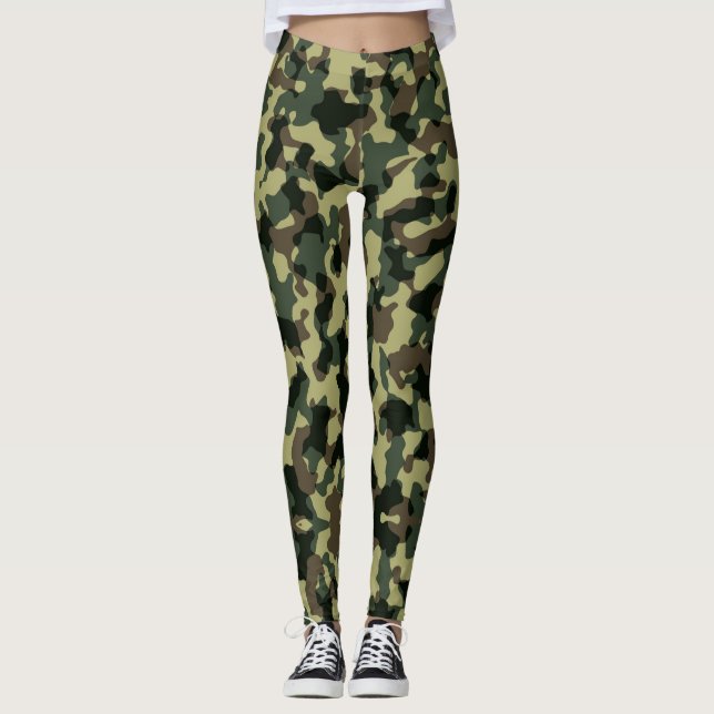 Leggings Leyendas de camuflaje verde oliva (Anverso)