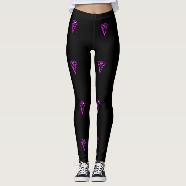 Leggings Leyendas de cara de letra púrpura (Anverso)