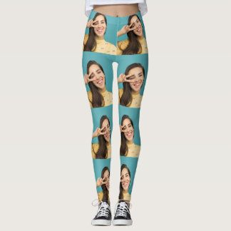 Leggings Leyendas de collage de fotos Impresión personaliza