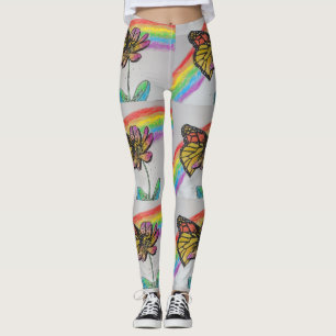 Leggings Leyendas de color arcoiris monarca naranja