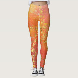 Leggings Leyendas de color dorado con estrellas de color do